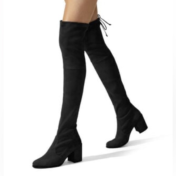 Stuart Weitzman Tieland black suede over the knee boots 6 - Picture 1 of 14